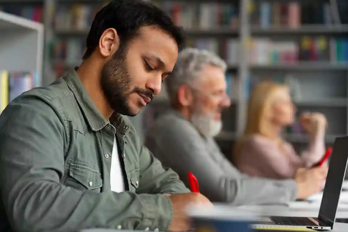 Professional researcher working on academic documents for reliable dissertation writing services.